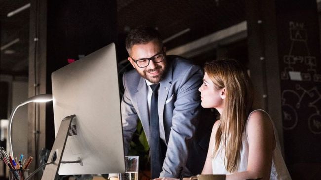 two people looking into eachother's eyes